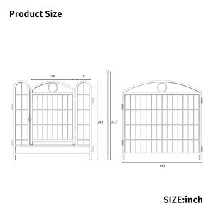 Recinto per Cani in Metallo Resistente da 24 Pollici, 8 Pannelli, per Interni/Esterni, con Porta, Recinzione per Cuccioli e Cancello per Animali Domestici - Product Image 4
