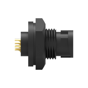 Connecteur industriel de type soudure à 6 broches, étanche IP67, contact en laiton, boîtier en nylon - Product Image 6