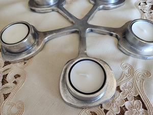 Modern 5 Arm Metal <b>Tealight</b> Candle <b>Holder</b> Decorative Table Centerpiece Multi Candle Stand Home Decor - Product Image 2