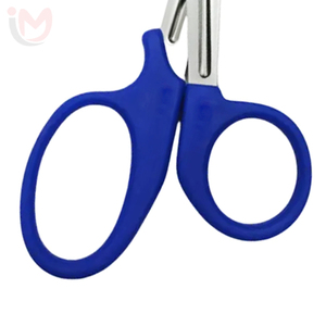 Tijeras Quirúrgicas de 5.5 Pulgadas, Acero Inoxidable, Herramienta Manual para Enfermeras, Mango Azul, Instrumento Clase I - Product Image 3