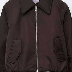 TAOP&ZA Blouson Bomber Unisexe Plissé Imprimé Écologique Respirant Zippé Réversible Imperméable Coupe-Vent Col en V - Product Image 5