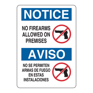 Panneau bilingue « Interdiction des armes à feu » - Intérieur/Extérieur, PVC et aluminium, signalisation pour les installations - Product Image 3