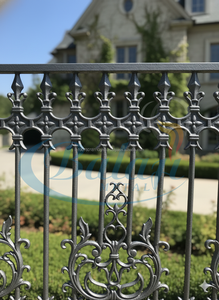 Panneaux de clôture en fer noir moderne robuste, ornements en fer forgé, hauteur 48 pouces, largeur 19,5 pouces, résistant à la rouille, motifs en relief 3D - Product Image 4