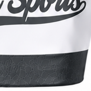<b>White</b> Black Sublimated <b>Sleeveless</b> Cheerleading Jersey Team Athletic Sportswear Training Performance Competition <b>Top</b> Uniform - Product Image 6