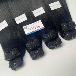 Extensions de cheveux naturels Thanh An vietnamiens à double trame, lisses, en cheveux humains bruts Remy, 100g, adaptées à toutes les couleurs, vente en gros - Product Image 1