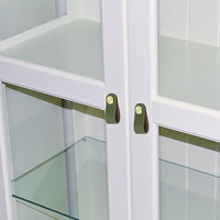 Kenop dan Gagang Laci Kulit, Gagang Lemari Lembut, Kenop Pintu Lemari Modern, Gagang Dekoratif dengan Sekrup untuk Gagang Furnitur