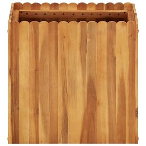Jardinière surélevée en bois d'acacia massif 50x30x50 cm, couleur bois naturel, pour pots et jardinières - Product Image 2