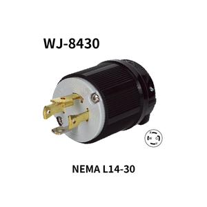 ปลั๊กไฟฟ้าอุตสาหกรรมแบบล็อคเกลียว Hubbell รุ่น NEMA L14-30 30A 125/250V ได้รับการรับรอง CUL สำหรับรุ่น WJ-8430 - Product Image 1