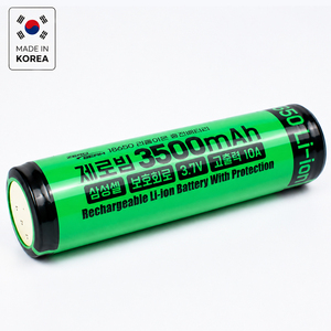 Batterie rechargeable lithium-ion Zerobeam 18650 10A 3500mAh 3.7V/4.2V entièrement chargée, cellule de sécurité protégée, 1000 cycles, 35E - Product Image 1