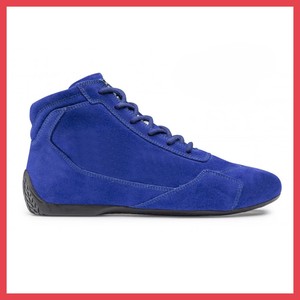Bottes montantes vertes en cuir véritable avec fermeture auto-agrippante, bout renforcé, semelle extérieure en caoutchouc, semelle intermédiaire en EVA, couleur unie, style sportif, respirantes, pour karting - Product Image 2