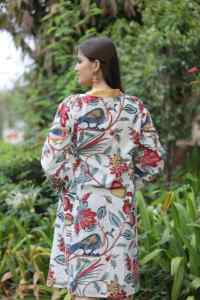 Vestido de verano de algodón indio hecho a mano elegante estampado Floral longitud Midi para fiestas y regalos de novia moda de mujer personalizada - Product Image 2