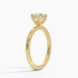 Elegante Anillo de Oro con Brillante Piedra de Estilo Diamante, Anillo de Compromiso Romántico, Anillo de Boda, Regalo de Joyería Nupcial - Product Image 1