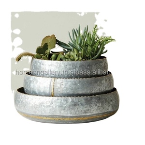 Luxury round Shape Shiny Rose Gold Stainless Steel Planter Flower Pot for Outdoor Home Garden - Product Image 2