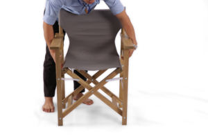 Chaise de Réalisateur Pliante avec Structure en Bois et Assise en Tissu Toile pour Studios de Cinéma, Événements, Utilisation en Extérieur et Hôtellerie - Product Image 5