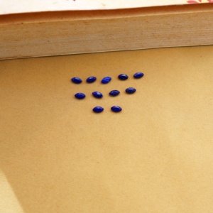 Pierre précieuse naturelle Lapis Lazuli bleu royal facetté taille marquise 3x6mm, 100% naturelle, pierres brutes certifiées par un tiers, Rajasthan - Product Image 3