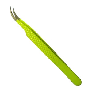 Pince à épiler royale de haute qualité, marque privée, en acier inoxydable, pour extensions de cils, avec pointe en fibre pour la préhension des cils - Product Image 6