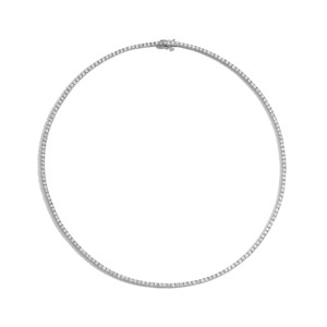 Luxeshine Women's Luxury 5 Carat Bezel-Set 14K Rose Gold Lab Grown Diamond IGI Certified Tennis <b>Necklace</b> - Product Image 6