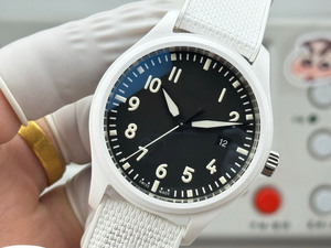 Montre mécanique automatique pour homme, moderne, élégante, de luxe, en céramique blanche, décontractée, pour les rendez-vous et les trajets quotidiens - Product Image 2