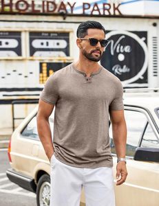 T-shirt Homme Col V Slim Fit en Coton Tricoté de Qualité Supérieure, Manches Courtes, Uni, Doux et Respirant – Vente en Gros - Product Image 2