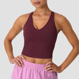 Camiseta Deportiva de Alta Calidad para Mujer, Color Personalizado, para Gimnasio y Ejercicio, de Alta Elasticidad, Corte Recortado - Product Image 1