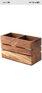 Handmade Wooden Cutlery Holder Kitchen Utensil Organizer for Dining <b>Table</b> - Product Image 5