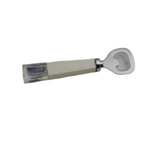 Hot Sale Silver Metal Bottle Opener with Epoxy and Resin Handle for Weddings Kitchen <b>Gadgets</b> Guests Wedding Gifts - Product Image 1