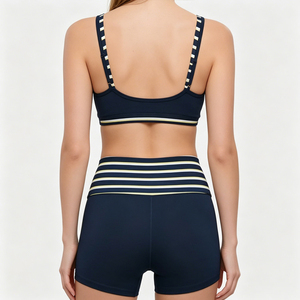 Sujetador Deportivo Personalizado sin Costuras para Niñas, Transpirable, Ecológico, de Secado Rápido, con Cuello en V Recortado, Almohadillas Extraíbles, Soporte Medio, Spandex/Algodón - Product Image 6
