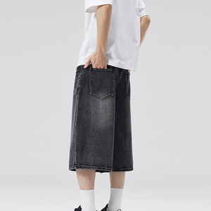 2026 <b>Men</b> Denim Half Length <b>Shorts</b> Jeans Zipper Button Retro Loose <b>Short</b> Pants Outdoor Fashion Streetwear <b>Short</b> Pants - Product Image 5