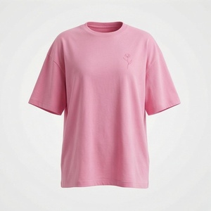 T-shirt décontracté pour femme en mélange de polyester et coton respirant, col rond, manches courtes, imprimé, design troué, couleur personnalisable, été - Product Image 1
