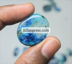 Cabujón de Cuarzo Natural Quantum Quattro, Gema Mineral Azul Rara, Piedra Suelta Pulida para Joyería, Cabujón para Colgantes y Anillos - Product Image 4