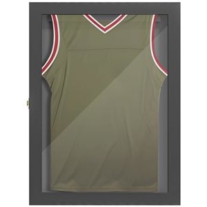 Cornice Espositiva per Maglia Sportiva Nero Intenso con Protezione UV, Montaggio a Parete, 28x35 Pollici - Product Image 1