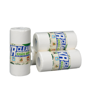 Lingettes de cuisine super absorbantes Krclean, 30 feuilles, 20x22cm, blanches, jetables, chiffons de nettoyage tissés pour la vaisselle, la table, la cuisine, OEM - Product Image 1