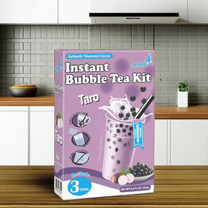 Alody Kit Maison Préparation Instantanée de Latte au Taro 18 Mois, 3 Sets/Boîte, Poudre de Thé au Lait & Boules de Tapioca Sans Additifs - Product Image 1