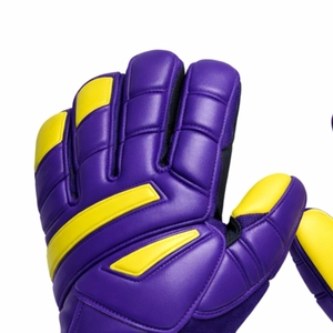 Premium Purple and Yellow Football Goalkeeper Gloves with Adjustable Wrist Strap Full Finger Protection for Sports Unisex - Product Image 3