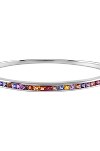 Brazalete de Zafiros Múltiples en Plata de Ley 92.5 KLSB-20395 - Product Image 4