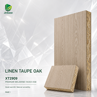 Panneau de bois aggloméré orienté (OSB) mélaminé Jinbase SXT2909 Linen Taupe Oak 18 mm E0 1220x2440 mm pour meubles et menuiseries