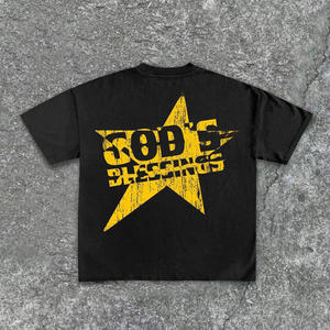 เสื้อยืดสตรีทแวร์ทรงบ็อกซี่ผ้าคอตตอน 100% หนานุ่ม ซักแบบวินเทจ ทรงปกติ รับผลิตแบบ OEM ODM พร้อมสกรีนโลโก้ สี ขนาด และบรรจุภัณฑ์ตามสั่ง รวดเร็ว - Product Image 5