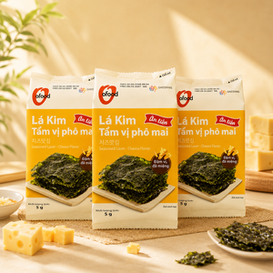 Wholesale O'Food Korean Cheese Seaweed <b>Snack</b> 5g x 3 | Crispy Roasted Seasoned Laver | Low-Sodium Ready-to-Eat <b>Snack</b> - Product Image 4