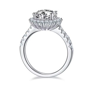 Best Quality Modern Moissanite Diamond <b>Ring</b> Cushion Cut 18K <b>Gold</b> Plated <b>Ring</b> for Engagement Wedding and Gifts for Sale - Product Image 4