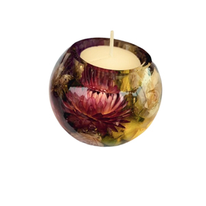 Ensemble de porte-bougies à bougies chauffe-plat en résine époxy artisanale sur le thème de l'océan avec coquillages naturels pour la décoration de table de maison de plage moderne - Product Image 4