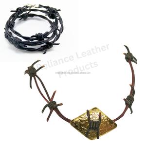 Bolo tressé de haute qualité 100% cordon en cuir pur tailles personnalisées couleurs pour bijoux à bricoler soi-même collier projets d'artisanat Type de perles - Product Image 6