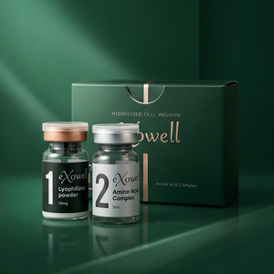 EXOWELL Exo Korean Skin Booster, kit de traitement anti-âge à base de poudre lyophilisée en flacon double, complexe d'acides aminés - Product Image 1