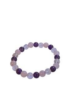 Gemstone Polished Rose <b>Amethyst</b> Crystal Beaded <b>Bracelet</b> Wholesale Agate Jewelery For Gift Buy RAC From Amayra Crystals Exports - Product Image 3