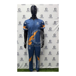 ชุดเสื้อกีฬาคริกเก็ตแขนกุดพิมพ์ลายสำหรับผู้ชายพร้อมกางเกง |   ชุดคริกเก็ตแบบสั่งทำพิเศษ ระบายอากาศได้ดี ไซส์พลัส |   คุณสมบัติการระบายความชื้น - Product Image 1