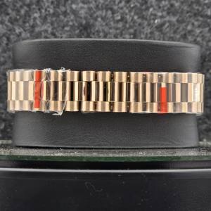 Reloj Premium de 40 mm para Hombre, Acero Inoxidable, Chapado en Oro Rosa, Cristal de Zafiro, Analógico, con Fecha, Movimiento Mecánico Automático, Estilo Hip Hop, Acanalado - Product Image 4