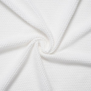 Knitted Baby Blanket <b>White</b> Color Eco-Friendly Customizable Home Use Four Seasons Cute Style Cotton <b>Throw</b> Solid Rectangle - Product Image 6