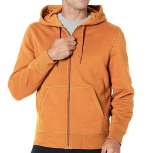 Cotton Comfortable Knitted Fabric Zipper <b>Hoodies</b> Men Autumn <b>Thin</b> Hooded Custom Printing basics cotton blended - Product Image 1