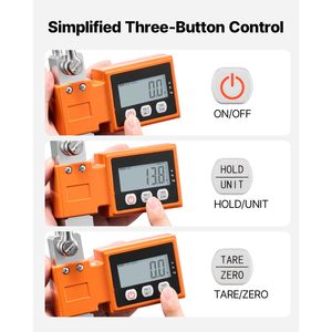 Báscula Industrial de Grúa de Alta Resistencia, Capacidad Máxima de 1100 Lbs/500 kg, Carcasa de Aluminio Fundido con Pantalla LCD, Báscula Digital Colgante - Product Image 6
