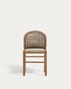 Silla de Comedor Moderna de Madera de Teca Sólida con Cuerda Tejida, Hecha a Mano, para Restaurante, Cafetería, Hotel - Product Image 3