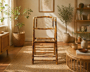 Wholesale Bamboo <b>Folding</b> Chair Natural Wedding Event Seating Lightweight Outdoor Indoor Furniture OEM ODM Made in Vietnam - Product Image 1